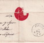 Bayern - 3 Kr. Wappen gez. Brief n. Fürth Zier-K1 Denkendorf 9/4 (1872)