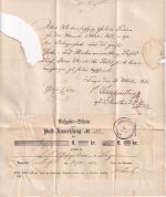 Bayern - 3 Kr. Wappen gez. Brief n. Seefeld 22mm-K1 Bogen 17/10 (1872)