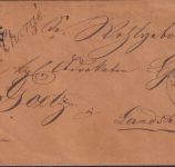 Bayern - 3 Kr. Wappen geschn. Chargebrief gMR 238 Zier-K1 Kelheim 7/12 (1868)