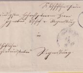 Bayern - 3 Kr. Wappen gez. Bischofsbrief 22mm-K1 Eschelkam 14/7 (1871)