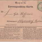 Bayern - 2x1 Kr. Wappen gez. Correspondenz-Karte Zier-K1 Floss 1/5 (1774)
