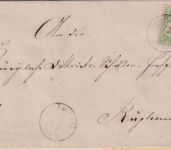 Bayern - 1 Kr. Wappen gez. Ortsbrief/Nahbereich n. Rügheim Zier-K1 Hofheim 22/2