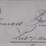 Bayern - 3 Kr. Wappen geschn. Brief n. Zeil a/M. oMR 211 Zier-K1 Hof 26/4 (1868)