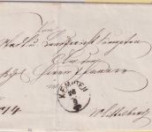 Bayern - 3 Kr. Wappen gez. Brief n. Mittelberg Zier-K1 Kempten 26/9 (1875)