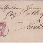 Bayern - 3 Kr. Wappen geschn. Brief n. Landshut Zier-K1 Velden 25/1 (1870)