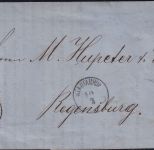 Bayern - 1 Kr. Wappen gez. Drucksache/Nahbereich Zier-K1 Stadtamhof 10/3 (1871)