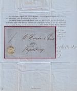 Bayern - 1 Kr. Wappen gez. Drucksache/Nahbereich Zier-K1 Stadtamhof 10/3 (1871)