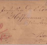 Bayern/Schweiz - 7 Kr. Wappen gez. Brief viol. 22mm-K1 Windsheim 3/4 (1873)