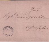 Bayern - 7 Kr. Wappen gez. Brief (Wendebrief) OPA Landshut 15. DEC 1870