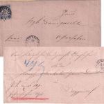 Bayern - 7 Kr. Wappen gez. Brief (Wendebrief) OPA Landshut 15. DEC 1870
