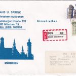BRD - 350+70 Pfg. Privatganzsache+Zusatz Einschreibebrief München 1995