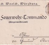 Bayern - 3 Pfg. Drucksache (Feuerwehr-Zubehör) Würzburg - Ostin P. Gmund 1907
