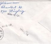 BRD - 200+80 Pfg. Fossilien Eilbrief (2.Gew.st.) Würzburg - Altenerding 1978