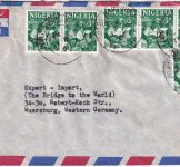 Nigeria - 6x3 P. Schnitzer Luftpostbrief Port Harcourt - Würzburg 1961