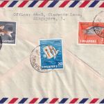 Singapur - 2x2 C. Seepferd u.a. Luftpostbrief Singapore Airport - Würzburg 1962