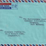 Singapur - 7x10+5 C. Freimarken Luftpostbrief Singapore - Würzburg 1961