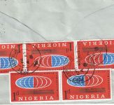 Nigeria - 8x1 P. Zulassung UPU Luftpostdrucksache Port Harcourt - Würzburg 1961