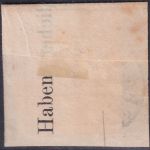 Bayern - 3 Kr. Wappen geschn. Fingerhut-K1 Feldafing 11/7 Briefstück