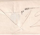 Bayern - Traunstein 11/9 blauer HKS Bischofsbrief (Carl-August) n. München 1847