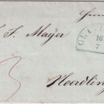 Bayern - Oettingen 16/7 blauer HKS Portobrief n. Nördlingen 1847