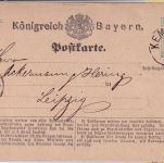Bayern - Kempten 12/1 Zier-K1 2 Kr. Ganzsache n. Leipzig