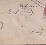 Bayern - 3 Kr. Ganzsache/Brief n. München 22mm-K1 Gangkofen 22/10 (1869)