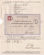 Bayern - 3 Kr. Wappen gez. Brief n. Regensburg Zier-K1 Furth i.W. 18/12 (1870)