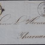 Bayern - 1 Kr. Wappen geschn. c-Farbe ! Drucksache K1 Bayreuth Bahnh. 10/2 1871