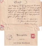 Bayern - 10 Pfg. Wappen Retourrecepisse Burk - Dinkelsbühl 1903