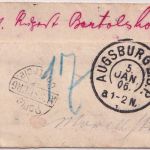Bayern - Kommission für Rückbriefe Augsburg Verschlusszettel Drucksache 1906
