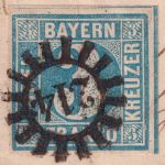 Bayern - 3 Kr. Quadrat Chargebrief gMR 214 Moosburg 11/8 - Landshut (1853)