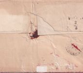 Bayern - 3 Kr. Quadrat Brief oMR 418 Regensburg - Weiden (Aush.stpl.) 1862