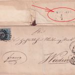 Bayern - 3 Kr. Quadrat Brief oMR 418 Regensburg - Weiden (Aush.stpl.) 1862