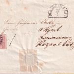 Bayern - 1 Kr. Quadrat rosa Drucksache/Traueranzeige gMR 93 Dürkheim 22/4 (1862)