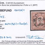 Bayern - 6 Kr. Quadrat braun Platte I Fingerhut K1 Roth + L1 "Charge" KB Sem BPP