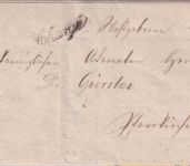 Bayern - 6 Kr. Quadrat braun Chargebrief gMR 269 OPA Landshut 28. JUN 1859