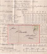 Bayern/Baden - 1 Kr. Wappen gez. Drucksache K1 Lindau - Stockach 1871
