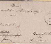 Bayern - 3Kr. Wappen gez. Brief K1 Freystadt 6. APR - Neunstetten b. Herrieden