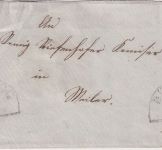 Bayern - 3Kr. Wappen gez. Brief HKS Brugg - Weiler 1874 "amtlich verschlossen"