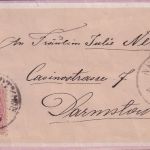 Bayern - 3Kr. Wappen gez. Damen-Zierbrief K1 Neustadt a/Hdt. 23/5 - Darmstadt