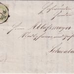 Bayern - 1 Kr. Wappen gez. Drucksache Regensburg - Schwabach 1871
