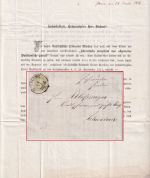 Bayern - 1 Kr. Wappen gez. Drucksache Regensburg - Schwabach 1871