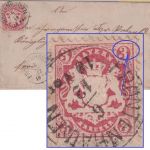 Bayern - 3 Kr. Wappen gez. Wz.2 (Plattenfehler ?) Brief K1 Frontenhausen 1975