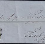 Bayern - 1 Kr. Wappen geschn. Drucksache OPA Augsburg 26. MAI 1868 - Sünching