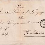 Bayern - Frankenthal 24/12 schwarzer Zier-K1 Typ 18a Militariabrief 1868 Inhalt!