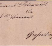 Bayern - Fischach 16/11 schwarzer Zier-K1 Typ 18a Dienstbrief n. Großaitingen