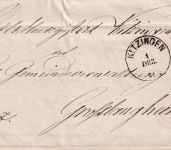 Bayern - Grosslangheim 7/12 schwarzer Zier-K1 Typ 18a Dienstbrief 1870