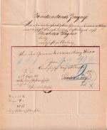 Bayern - Kürn 3/5 schwarzer Zier-K1 Typ 18a Postvorschußbrief n. Stadtamhof 1874