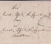 Bayern - oMR 618 + HKS Unterrösslau 6/1 (1865) Dienstbrief n. Marktleuthen
