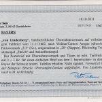 Bayern/Schweiz - "von Lindenberg" handschr. Aufgabe Portobrief n. Wohlen 1862